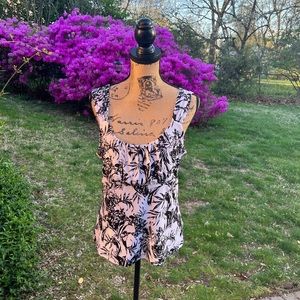 White house black market black and white top size L